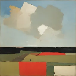 a landscape by Nicolas de Stael