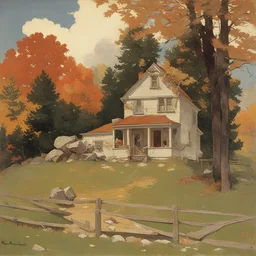 a landscape by Norman Rockwell