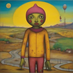 a landscape by OSGEMEOS