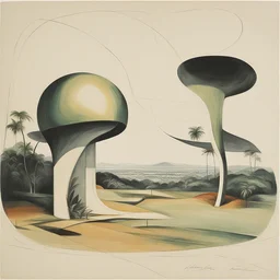a landscape by Oscar Niemeyer