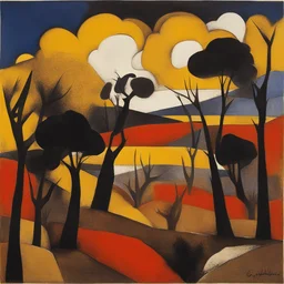 a landscape by Oswaldo Guayasamin