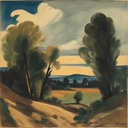a landscape by Otto Mueller