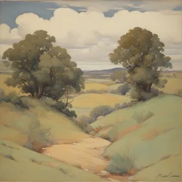 a landscape by Pamela Colman Smith