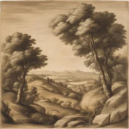 a landscape by Parmigianino