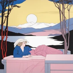 a landscape by Patrick Nagel