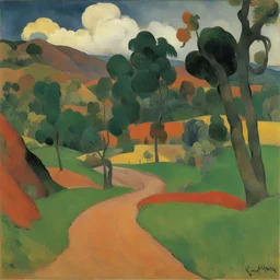 a landscape by Paul Gauguin