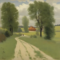 a landscape by Paul Gustav Fischer