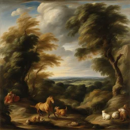 a landscape by Peter Paul Rubens