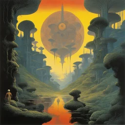 a landscape by Philippe Druillet