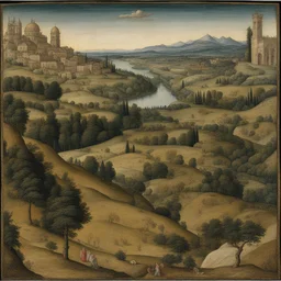 a landscape by Pinturicchio