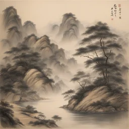 a landscape by Qing Han
