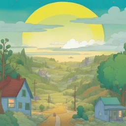a landscape by Raina Telgemeier