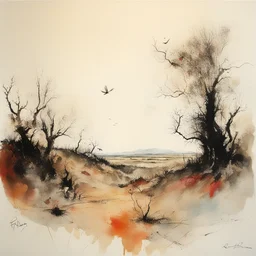 a landscape by Ralph Steadman