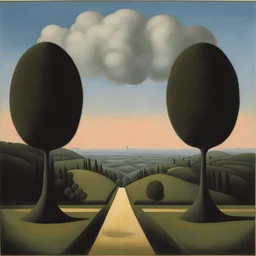 a landscape by René Magritte