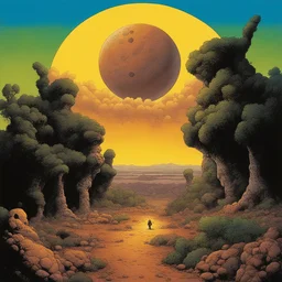 a landscape by Richard Corben