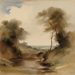 a landscape by Richard Parkes Bonington