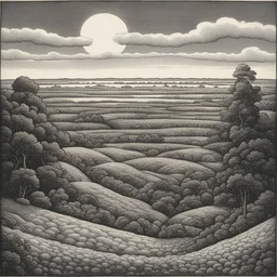 a landscape by Robert Crumb