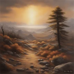 a landscape by Ron Miller