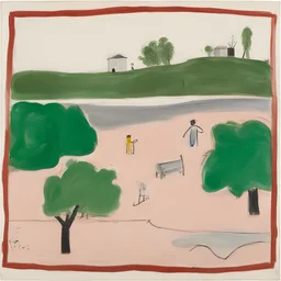 a landscape by Rose Wylie