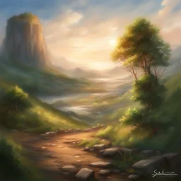 a landscape by Sakimichan