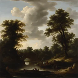 a landscape by Salomon van Ruysdael