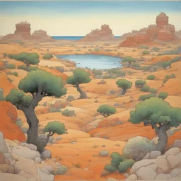 a landscape by Sergio Aragonés