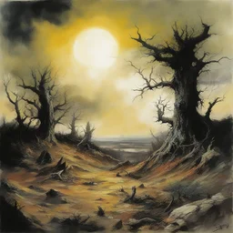 a landscape by Simon Bisley