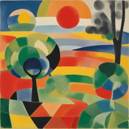 a landscape by Sonia Delaunay