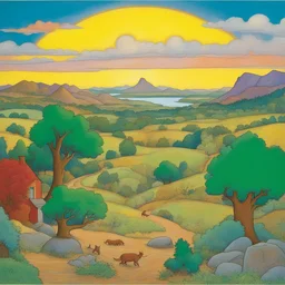 a landscape by Stan Berenstain