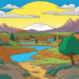 a landscape by The Simpsons