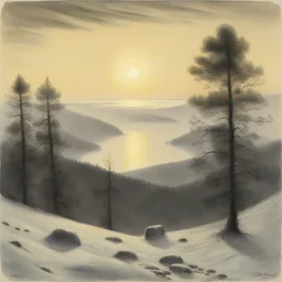 a landscape by Theodor Kittelsen