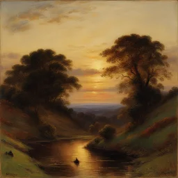 a landscape by Thomas Edwin Mostyn