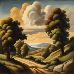 a landscape by Thomas Hart Benton