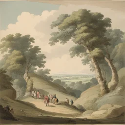 a landscape by Thomas Rowlandson