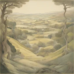 a landscape by Tolkien