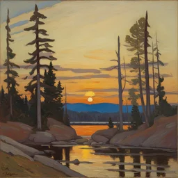 a landscape by Tom Thomson
