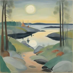a landscape by Tove Jansson