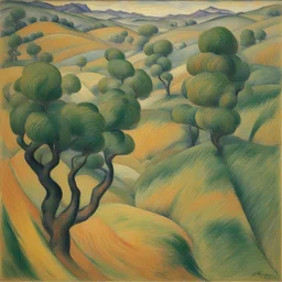a landscape by Umberto Boccioni