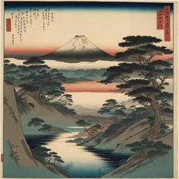 a landscape by Utagawa Hiroshige