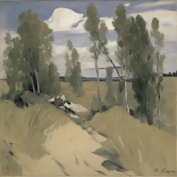 a landscape by Valentin Serov