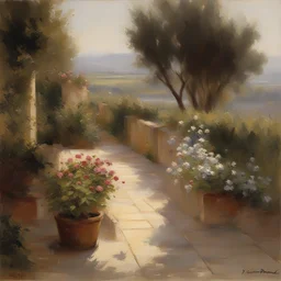 a landscape by Vicente Romero Redondo