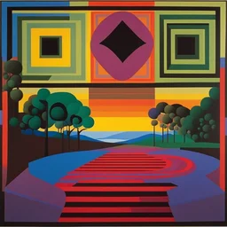 a landscape by Victor Vasarely