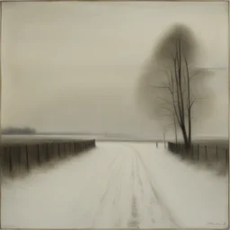 a landscape by Vilhelm Hammershoi