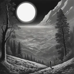 a landscape by Virgil Finlay