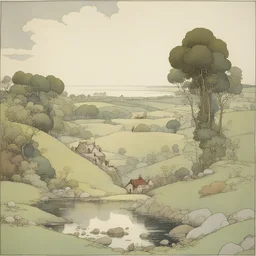 a landscape by W. Heath Robinson