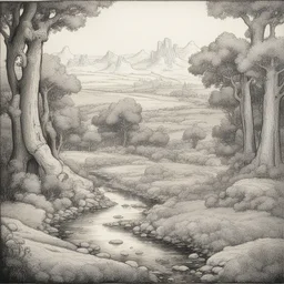 a landscape by Walt Kelly