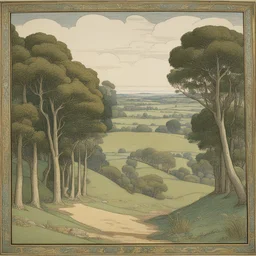 a landscape by Walter Crane