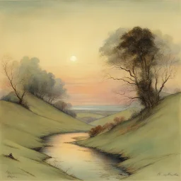 a landscape by Warwick Goble
