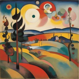 a landscape by Wassily Kandinsky