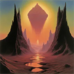 a landscape by Wayne Barlowe